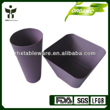 Square dinnerware Sets/eco-friendly bamboo fiber tableware sets/biodegradable bamboo fiber tableware